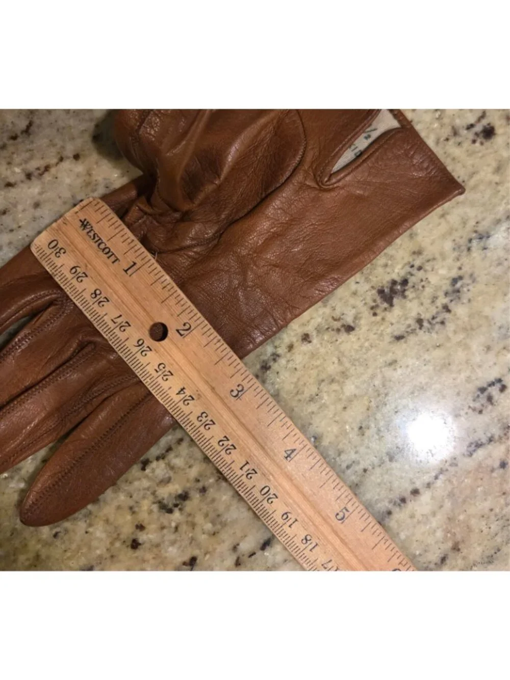 Vtg Womens Size S / 6.5 Brown Soft Kid Leather Silk Lined Formal Gloves France